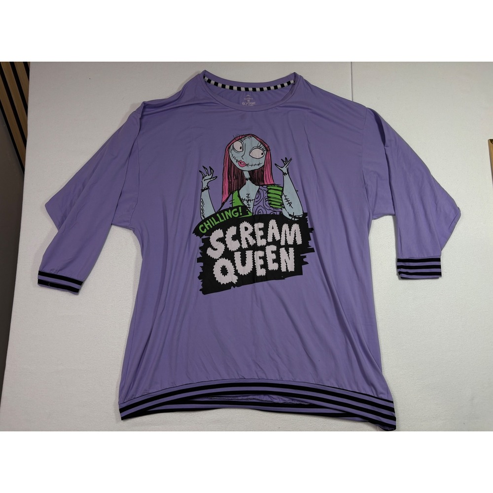 Disney Nightmare‎ Before Christmas Sally Purple Sleep Shirt 3X Scream Queen